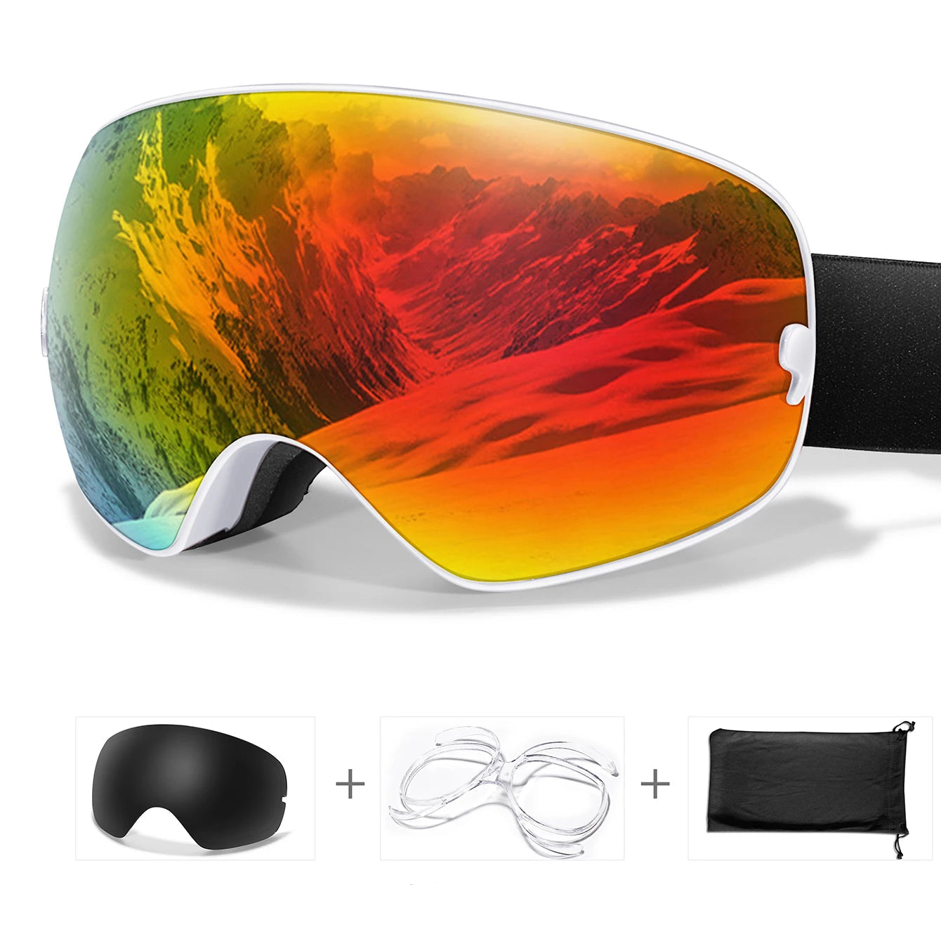 Lunettes de Ski Anti-Buée & UV
