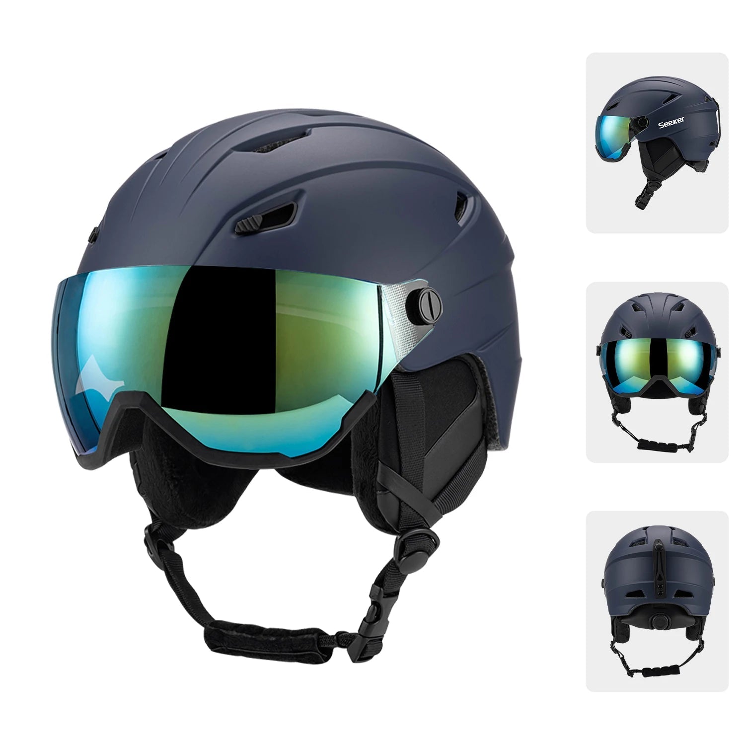 Casque de Ski avec Visière Intégrée Anti-Buée & UV