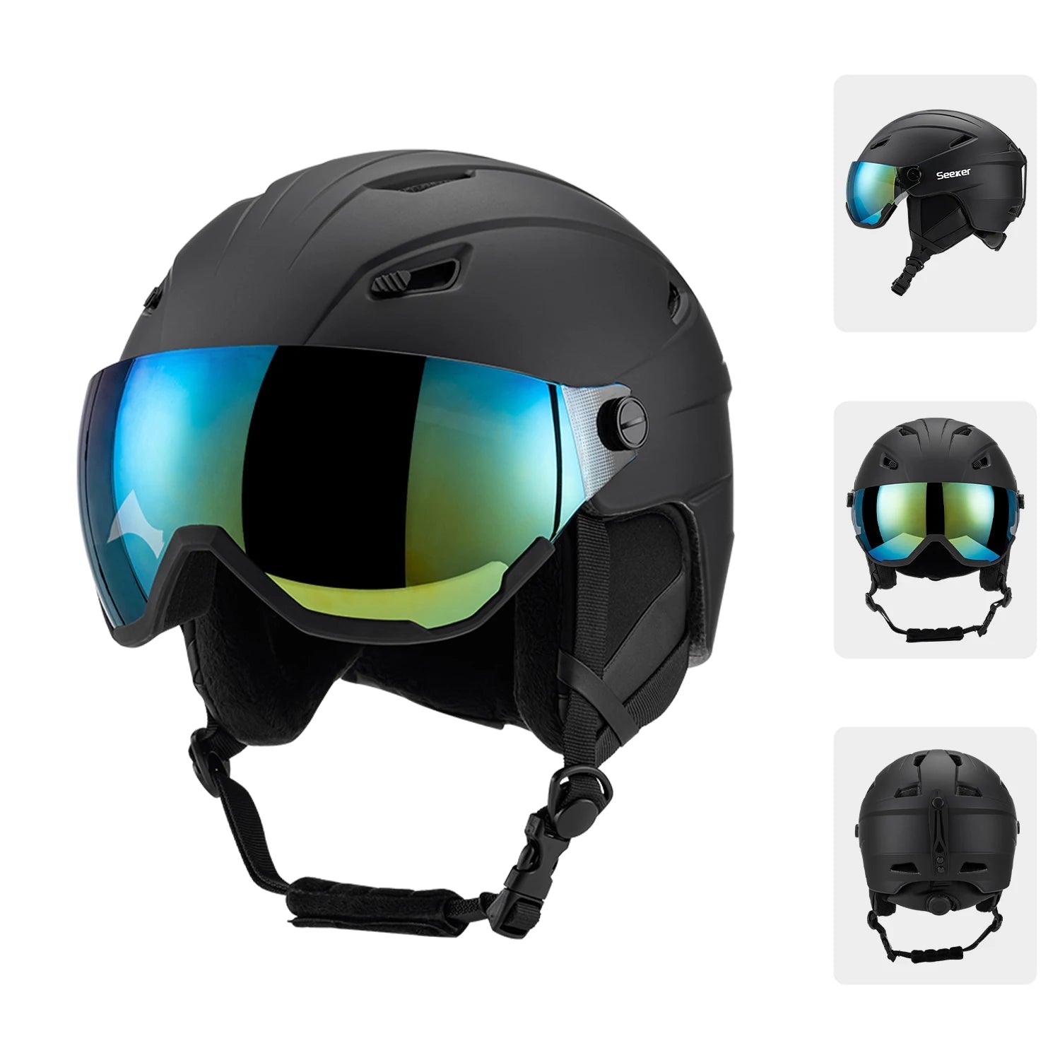 Casque de Ski avec Visière Intégrée Anti-Buée & UV
