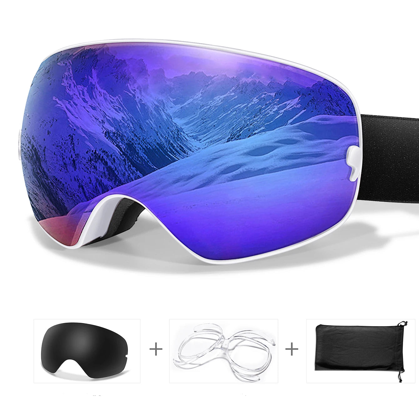 Lunettes de Ski Anti-Buée & UV