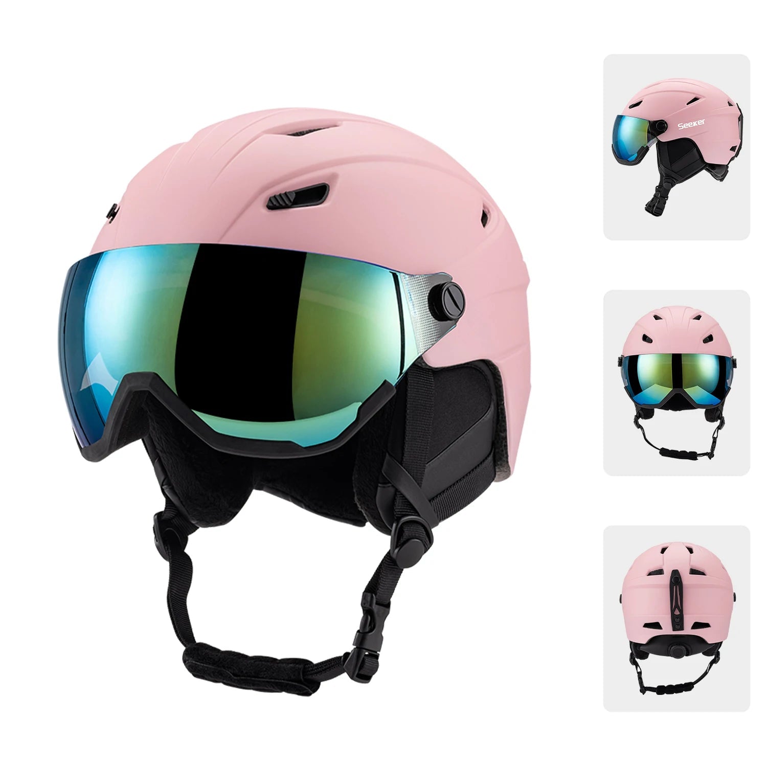 Casque de Ski avec Visière Intégrée Anti-Buée & UV